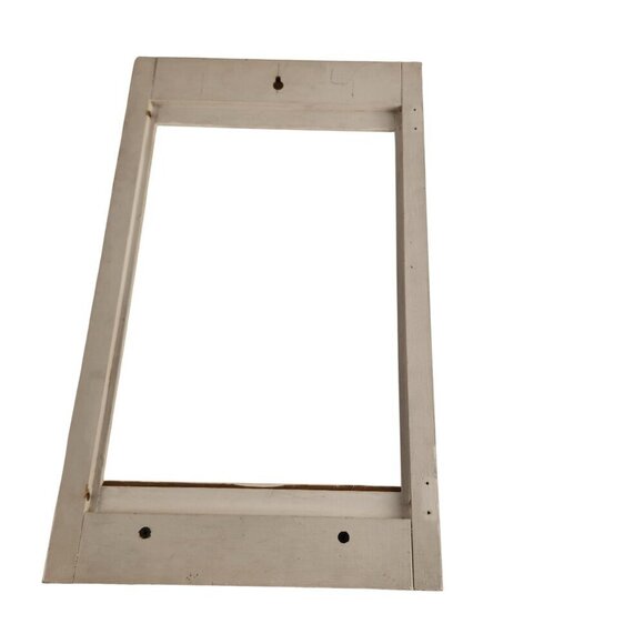 White Wooden Wall-Mounted Planter Frame With Rectangular Box For Indoor/Outdoor - Picture 6 of 14